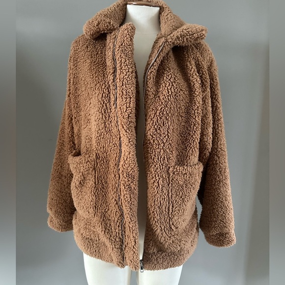 Jackets & Blazers - Cozy Brown Teddy Jacket